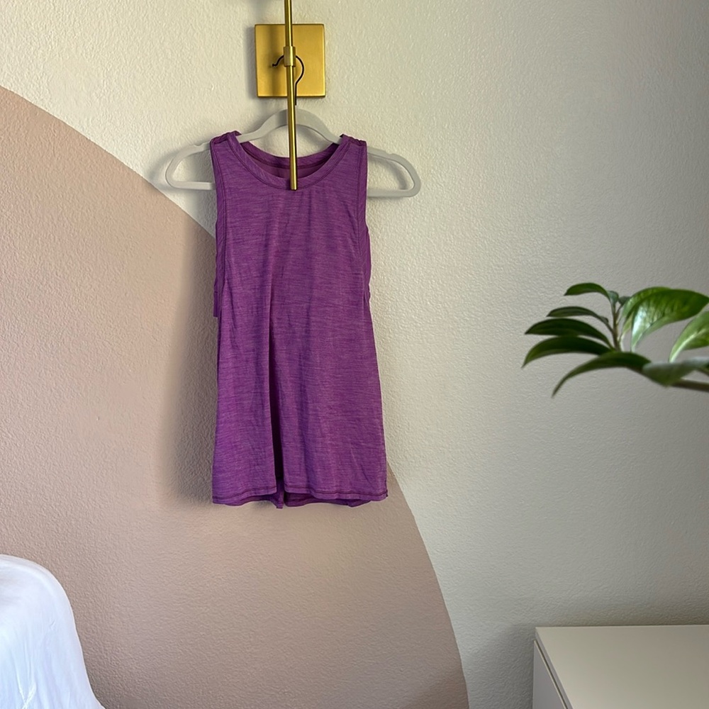 Lululemon Purple Tank with Built-in Sports Bra size 8